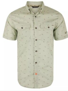🦆Drake Waterfowl Mens Stretch Cotton DDD Print Short Sleeve XL Shirt